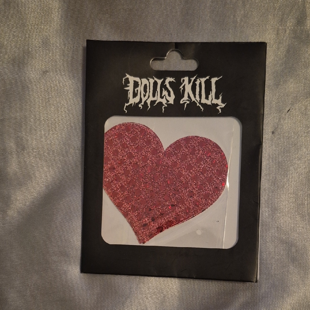 Dolls Kill Glittery Pink Heart Accessories